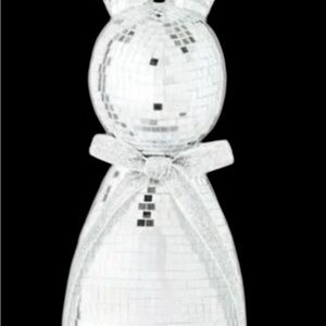 Silver Disco Ball Bunny Party Decoration